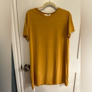 Yellow t-shirt dress
